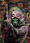 Marilyn Pistols décoration d'intérieur, digital art,impression giclee, art numérique.